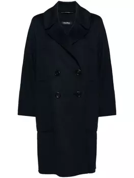 'S Max Mara двубортное пальто из вирджинской шерсти, синий