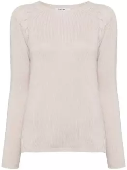 'S Max Mara кашемировый джемпер с круглым вырезом, серый