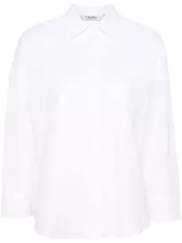 'S Max Mara поплиновая рубашка с логотипом, белый