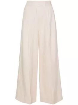 'S Max Mara широкие брюки средней посадки, нейтральный цвет
