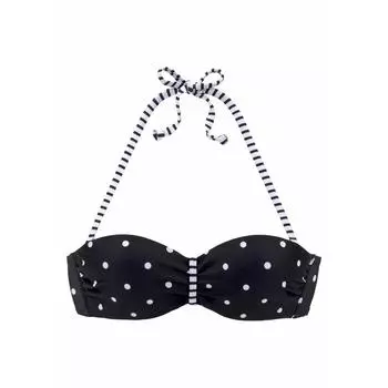s.Oliver Beachwear купальник-бандо на косточках «Одри» для женщин, цвет schwarz