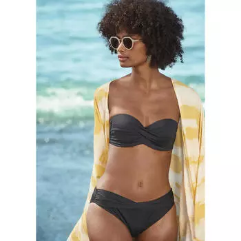 s.Oliver Beachwear топ бикини-бандо »Испания« для женщин, цвет schwarz
