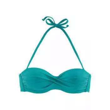 s.Oliver Beachwear топ бикини-бандо »Испания« для женщин, цвет blau