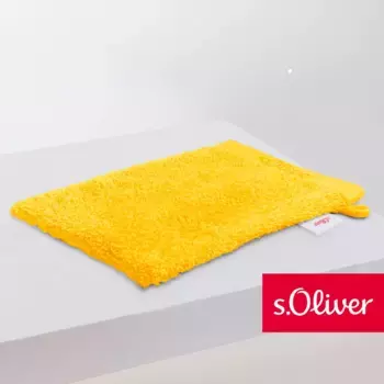 S.Oliver Рукавицы для мытья «s. Oliver» (1 шт., мочалка 16 х 21 см), особенно мягкая и впитывающая, желтый