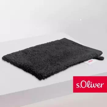 S.Oliver Рукавицы для мытья «s. Oliver» (1 шт., мочалка 16 х 21 см), особенно мягкая и впитывающая, черный