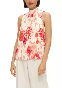 S.Oliver шифоновая блузка BLACK LABEL со складками S.Oliver Black Label, белый