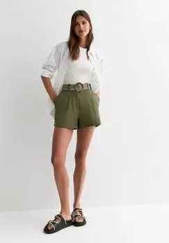 С поясом New Look, Шорты New Look, хаки