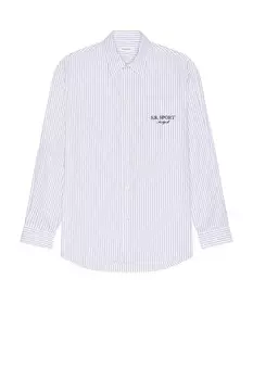 S.R. Спортивная рубашка оверсайз Sporty & Rich, цвет White & Navy