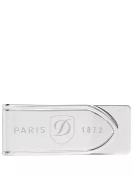 S.T. Dupont зажим для банкнот с логотипом, серебристый