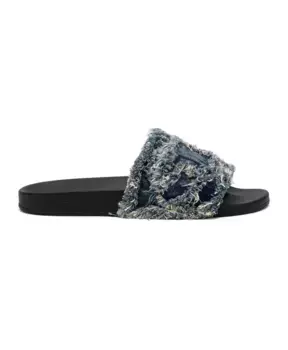 Sa-Slide d – шлепанцы из потертого денима. Diesel, синий