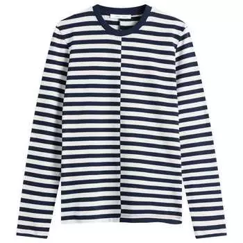 Saavery топ с длинным рукавом в полоску Samse Samse, цвет turkish wood asymm. st.