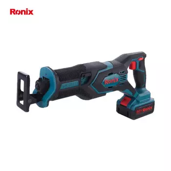 Сабельная пила с литиевыми аккумуляторами Ronix, немецкая, 8904 20В 4.0Ач, один аккумулятор, одна зарядка, синий и черный