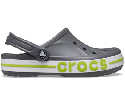 Сабо Bayaband Crocs мужские, цвет Slate Grey / Lime Punch