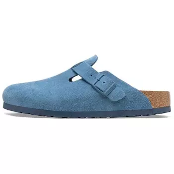 Сабо Birkenstock Boston Soft Footbed Suede Leather Narrow Fit Shoes 'Elemental Blue'