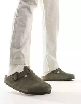 Сабо Birkenstock Boston зеленого тимьяна