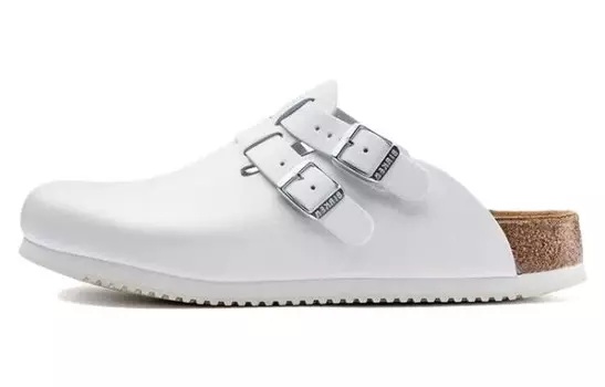 Сабо Birkenstock Kay Sl Natural Leather Sandals 'White'