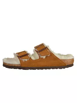 Сабо Birkenstock Leder Hausschuhe Arizona, цвет Hellbraun - Weite S