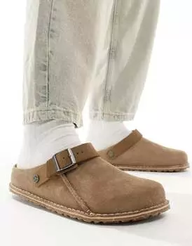 Сабо Birkenstock Lutry из коричневой замши