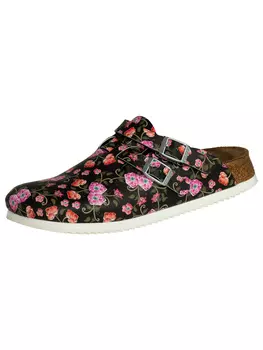Сабо Birkenstock Pantoletten Kay SL Blooming Roses, черный