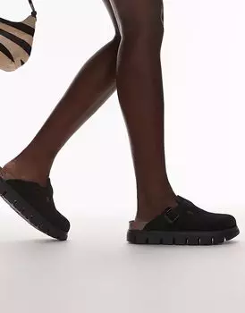 Сабо Birkenstock Papillio Boston на платформе черного цвета