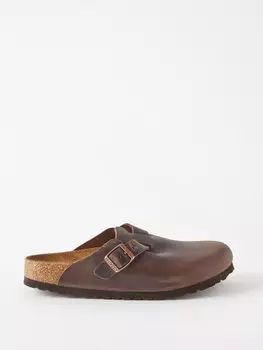 Сабо boston из промасленной кожи Birkenstock, коричневый