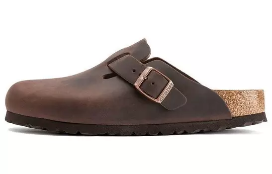 Сабо Boston Oiled Leather Habanna Birkenstock, цвет Red Brown