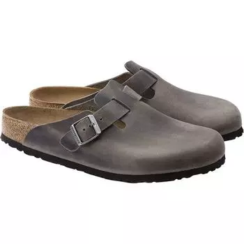 Сабо Boston Soft Footbed Limited Edition мужские Birkenstock, цвет Iron Oiled Leather