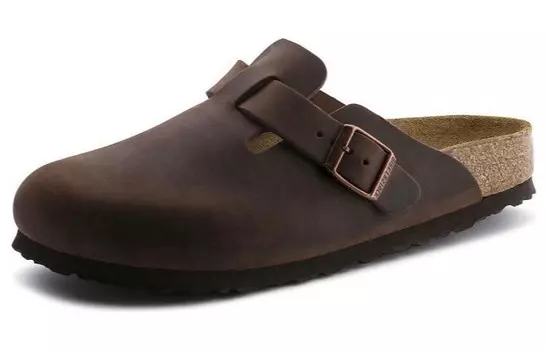 Сабо Boston Soft Footbed Oiled Leather Habana Brown Birkenstock