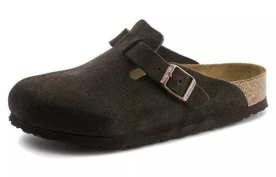 Сабо Boston Soft Footbed Suede Mocha Birkenstock, цвет Mocha
