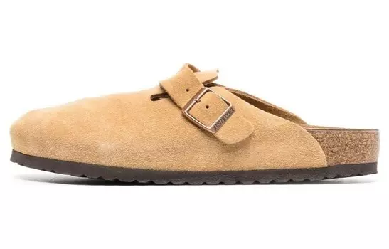 Сабо Boston Suede Latte Cream Birkenstock, цвет Camel Brown
