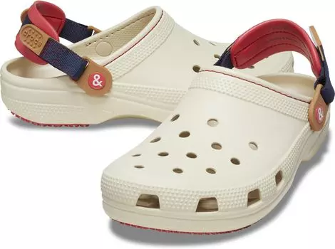 Сабо Classic Adjustable Slip Resistant Clog Crocs, цвет Bone/Hedley & Bennett