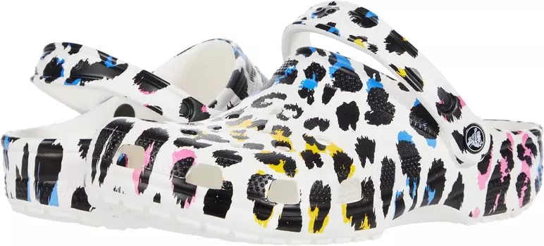 Сабо Classic Animal Print Clog Crocs, цвет Multi/Leopard