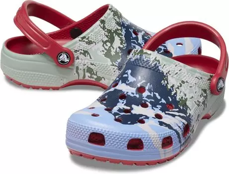 Сабо Classic Clog - Seasonal Graphic Crocs, цвет Multi/Summit