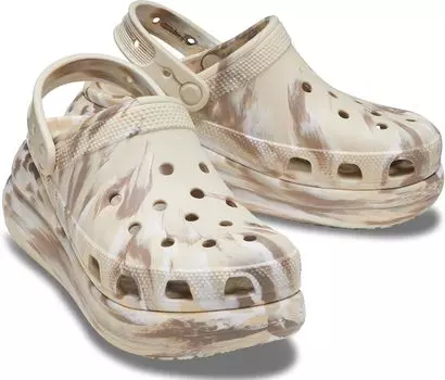 Сабо Classic Crush Clog Crocs, цвет Bone/Multi Marbled