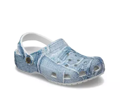 Сабо Classic Denim Clog Crocs, светло-синий