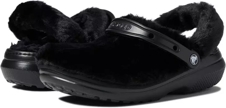 Сабо Classic Fur Sure Crocs, черный