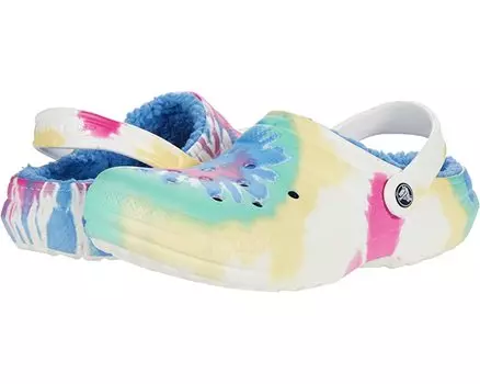 Сабо Classic Lined Tie-Dye Clog Crocs, синий