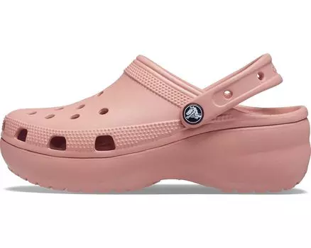 Сабо Classic Platform Clog Crocs, бледный румянец