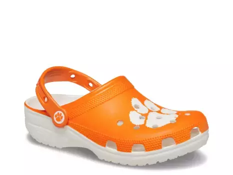 Сабо College Clemson Classic Clog Crocs, белый