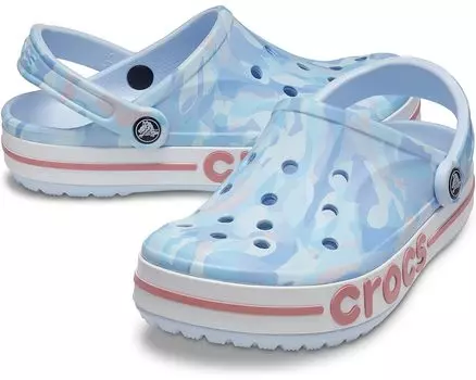 Сабо Crocs Bayaband Bubble Camo Clog, цвет Mineral Blue