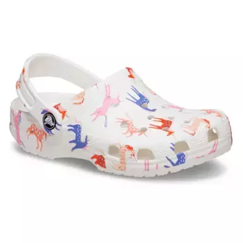 Сабо Crocs Classic Character Print, белый