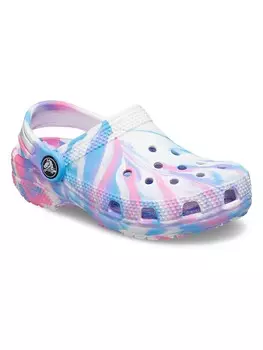 Сабо Crocs Classic, цвет wei/pink/blau