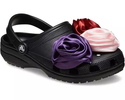 Сабо Crocs Classic Embellished Clog, цвет Black Rosette