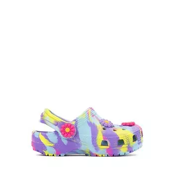 Сабо Crocs Classic Flower Power Clog, цвет Arctic/Multicolor
