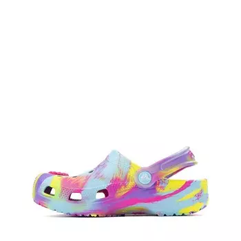 Сабо Crocs Classic Flower Power Clog, цвет Arctic/Multicolor