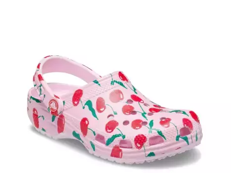 Сабо Crocs Classic Fruits — женские, светло-розовые/многоцветные