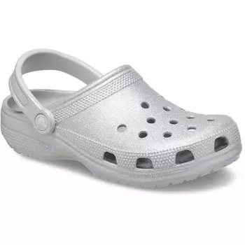 Сабо Crocs Classic Glitter, белый