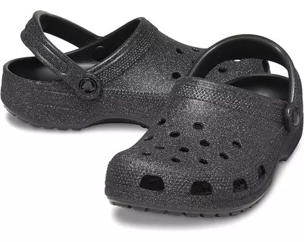 Сабо Crocs Classic - Glitter, черный