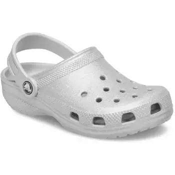 Сабо Crocs Classic Glitter Clog T, серебряный