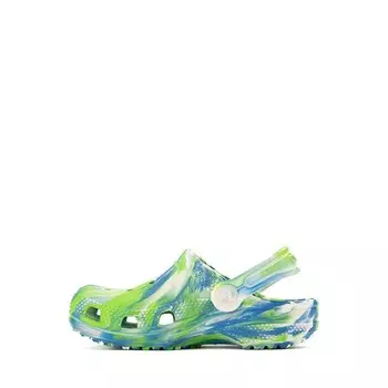 Сабо Crocs Classic Glow-In-The-Dark Marbled Clog, цвет Prep Blue/Multicolor